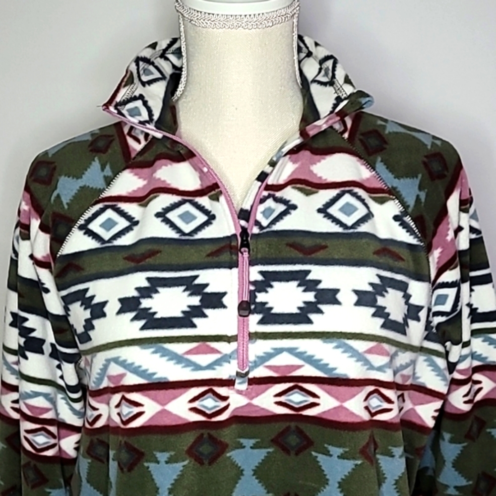 EDDIE BAUER ▪︎ WOMEN'S FLEECE QUARTER ZIP ▪︎ SIZE PETITE LARGE